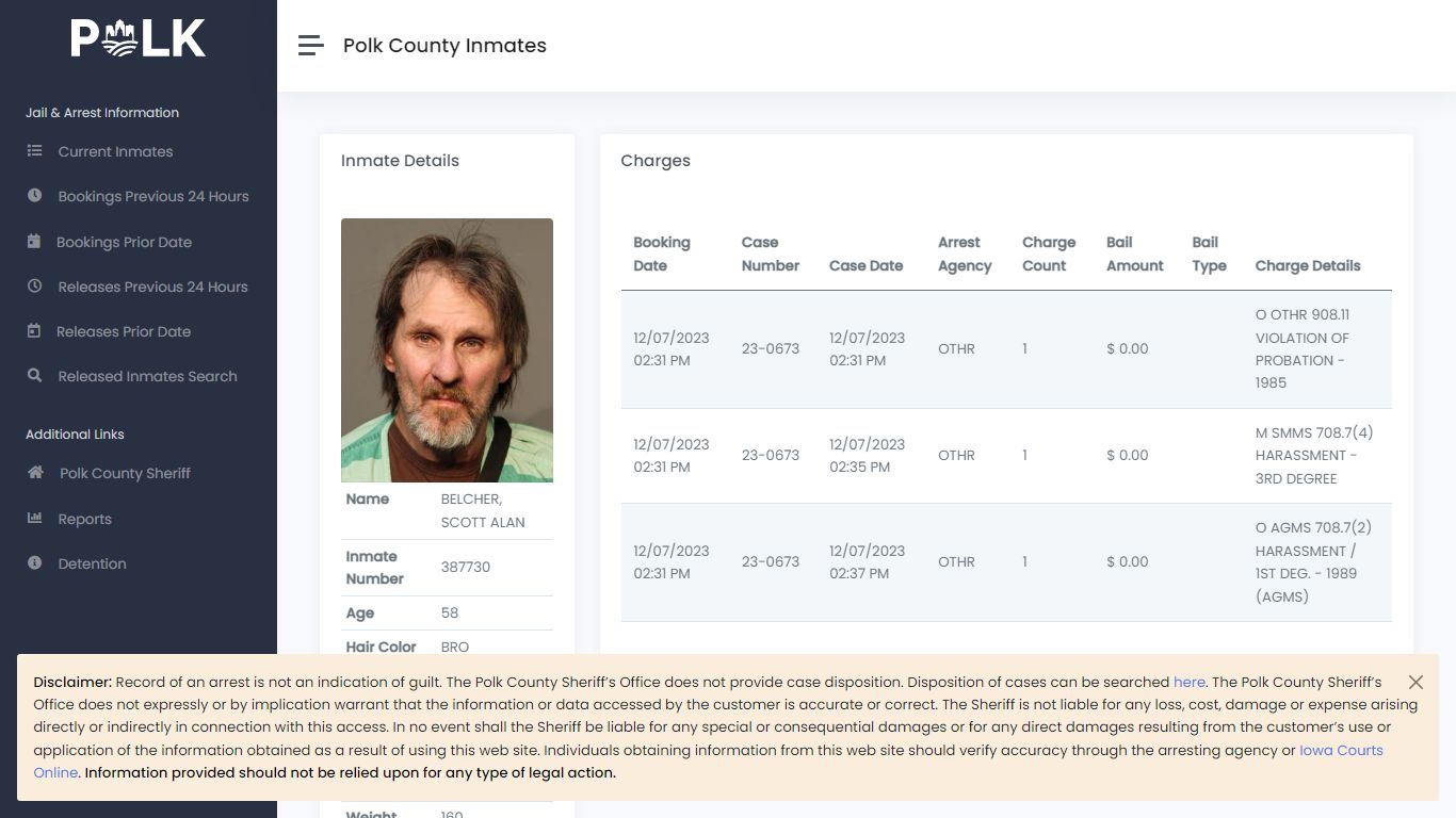 Inmate Details - Polk Inmates